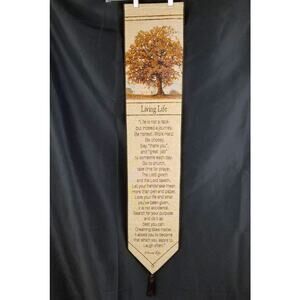 Living Life Bonnie Mohr Inspirational Tasseled Bell Pull Tapestry